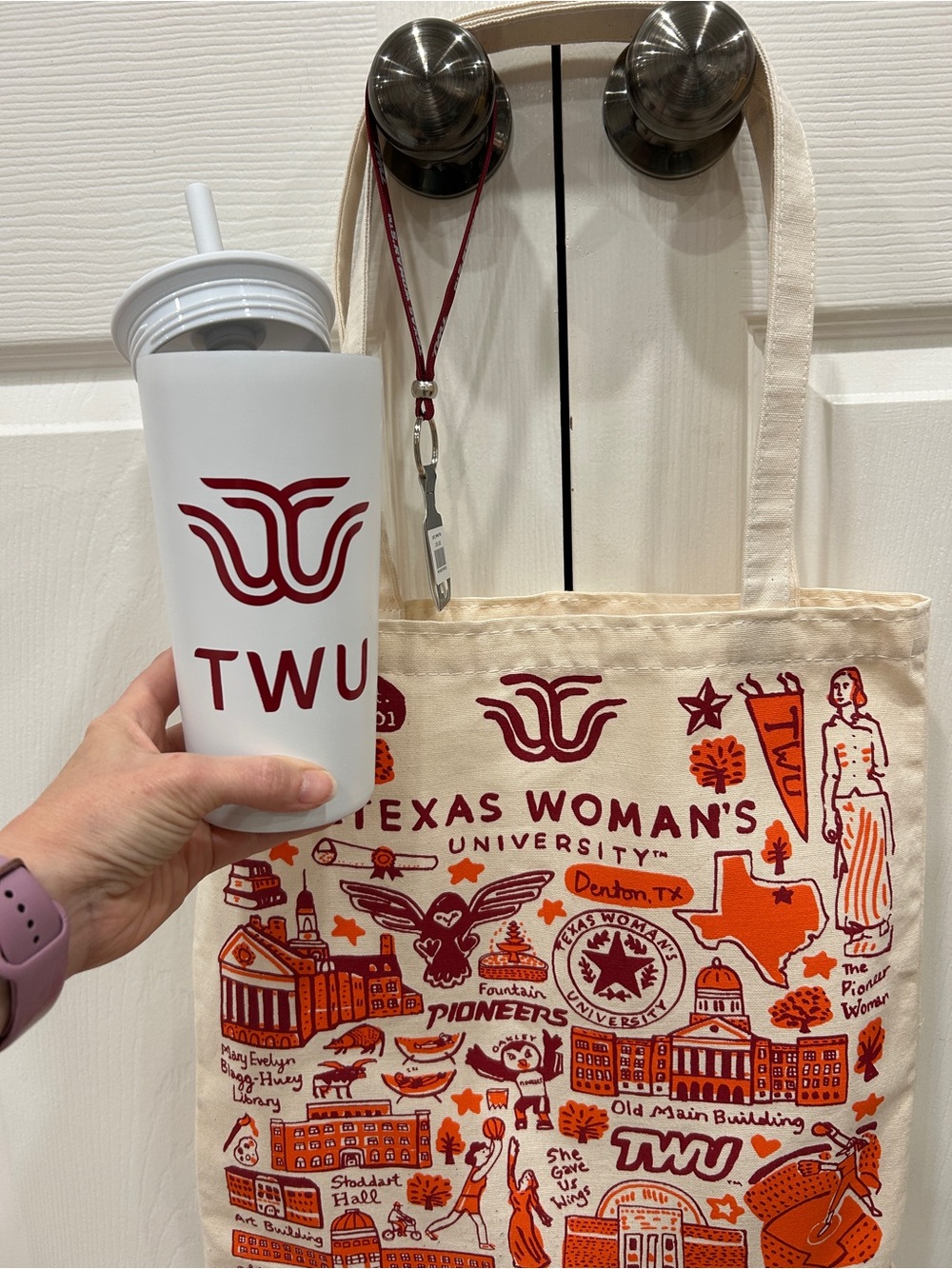 TWU Starter Kit , Canvas Tote, Wrist Lanyard, and Metal Logo Tumbler